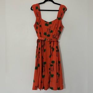 Collectif Palm Tree Summer Dress